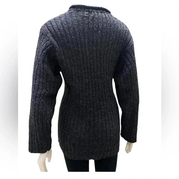 Historia Vintage Wool Blend V  Neck Ribbed Sweater Size Small - Picture 4 of 10
